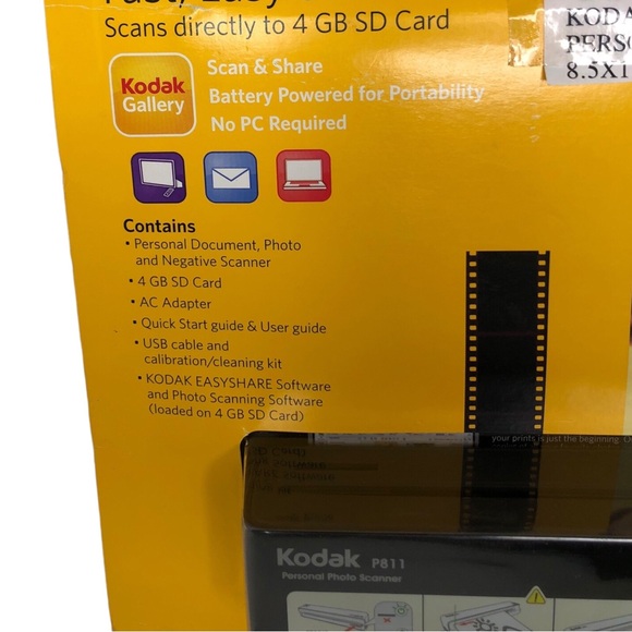 Kodak P811 Personal Portable Scanner for Photo Document Negative NO PC REQUIRED - Picture 4 of 9